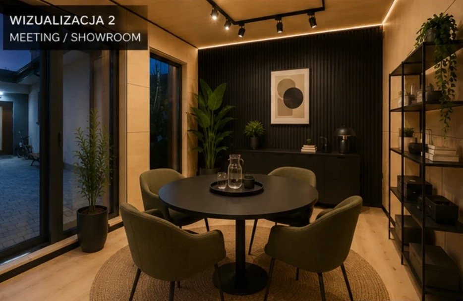 boka TWO — wizualizacja 2: strefa spotkań / showroom
