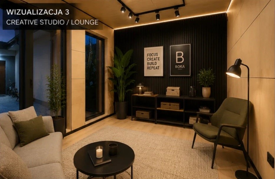 boka TWO — wizualizacja 3: creative studio / lounge