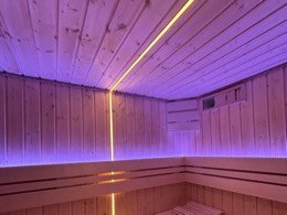 sauna BOX — podświetlenie LED w saunie