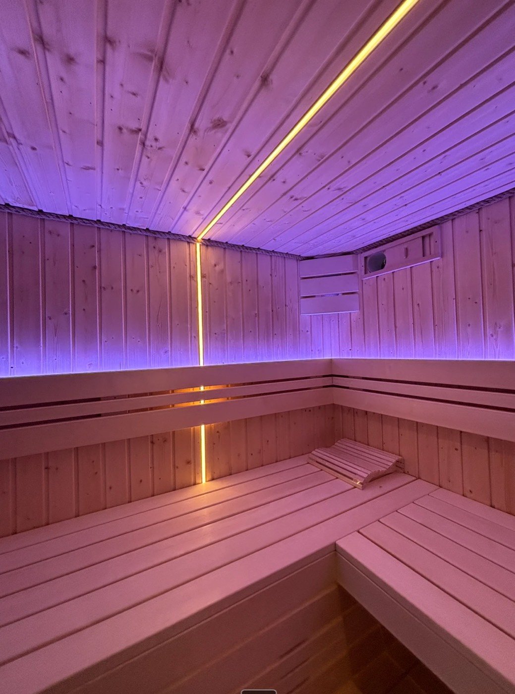 sauna BOX — podświetlenie LED w saunie